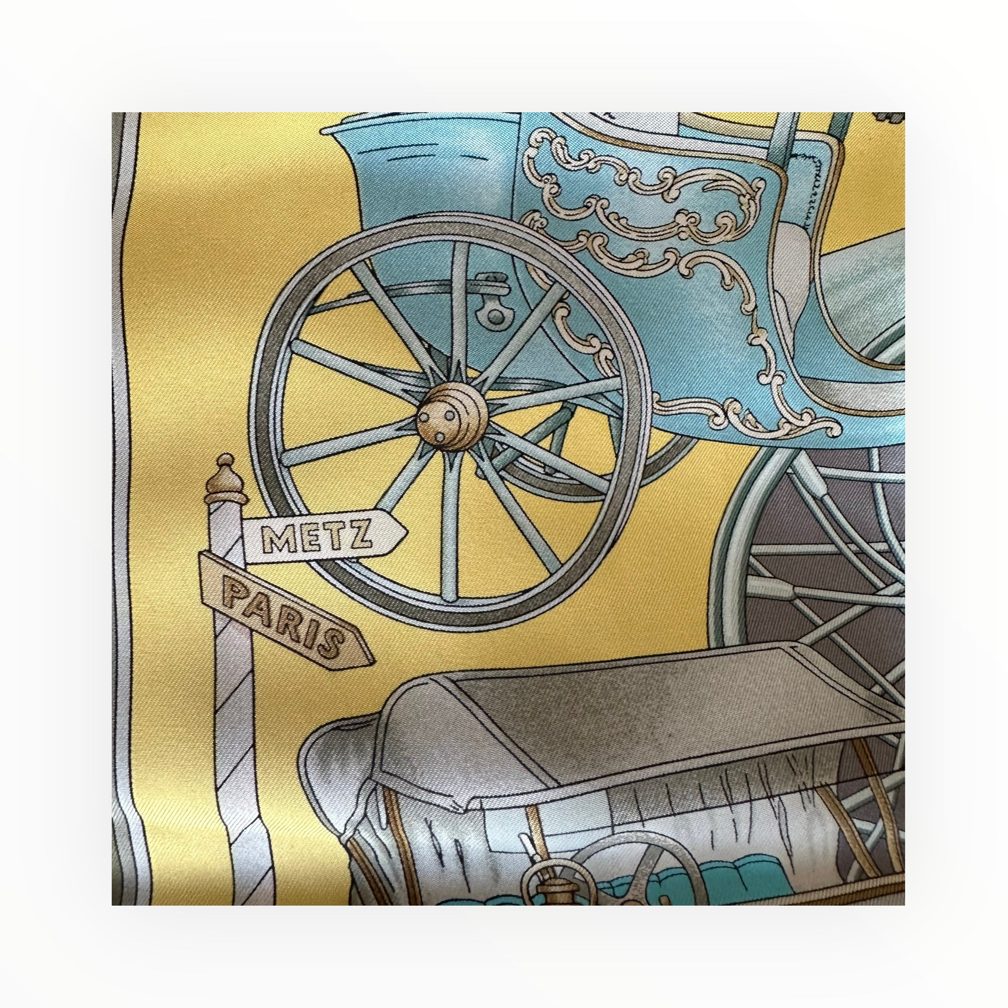 Automobile by Joachim Metz - Hermès 90 Carré Scarf