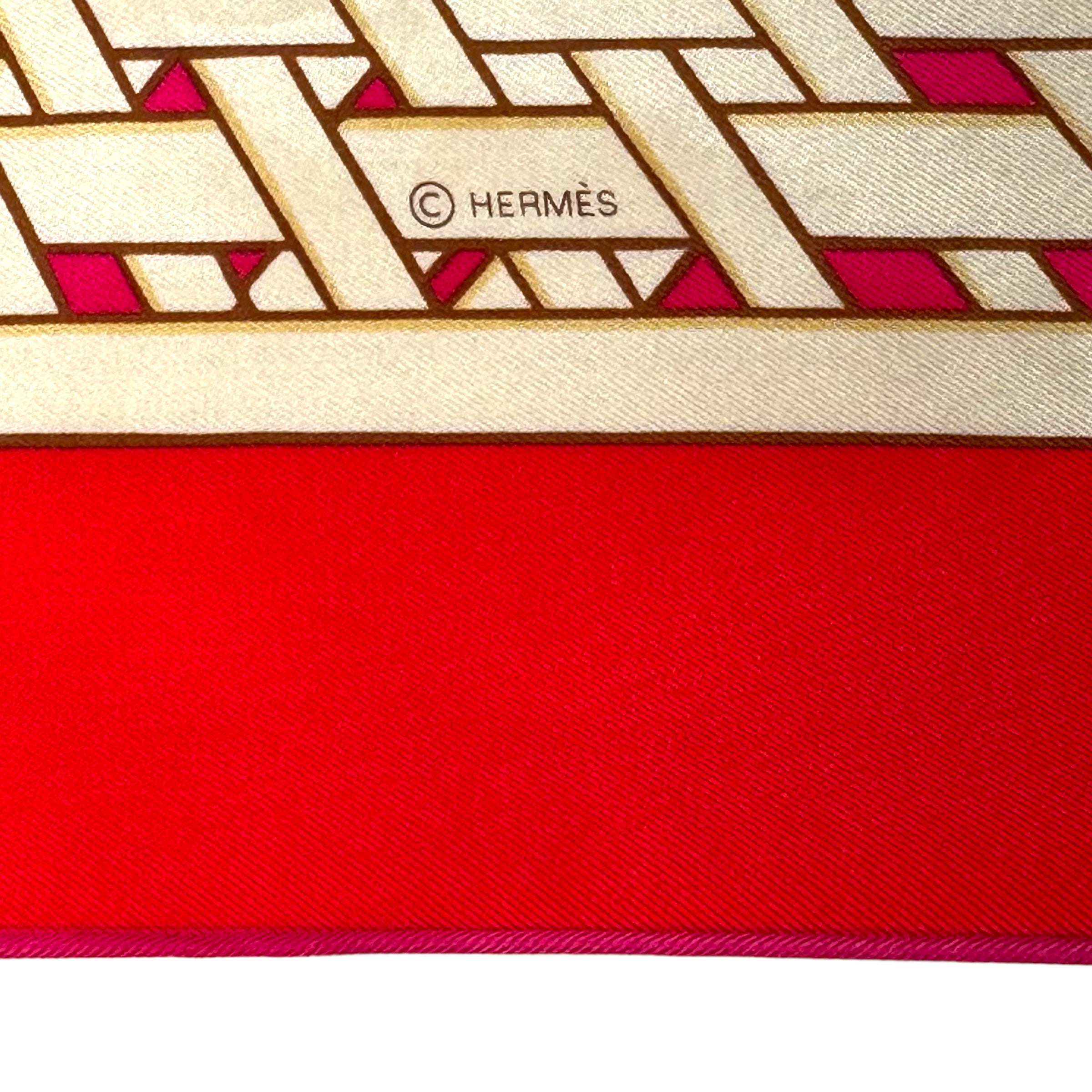 MASAN & MASAN by Terawat Teankaprasith - Hermès scarf 90cm - 100% silk - red
