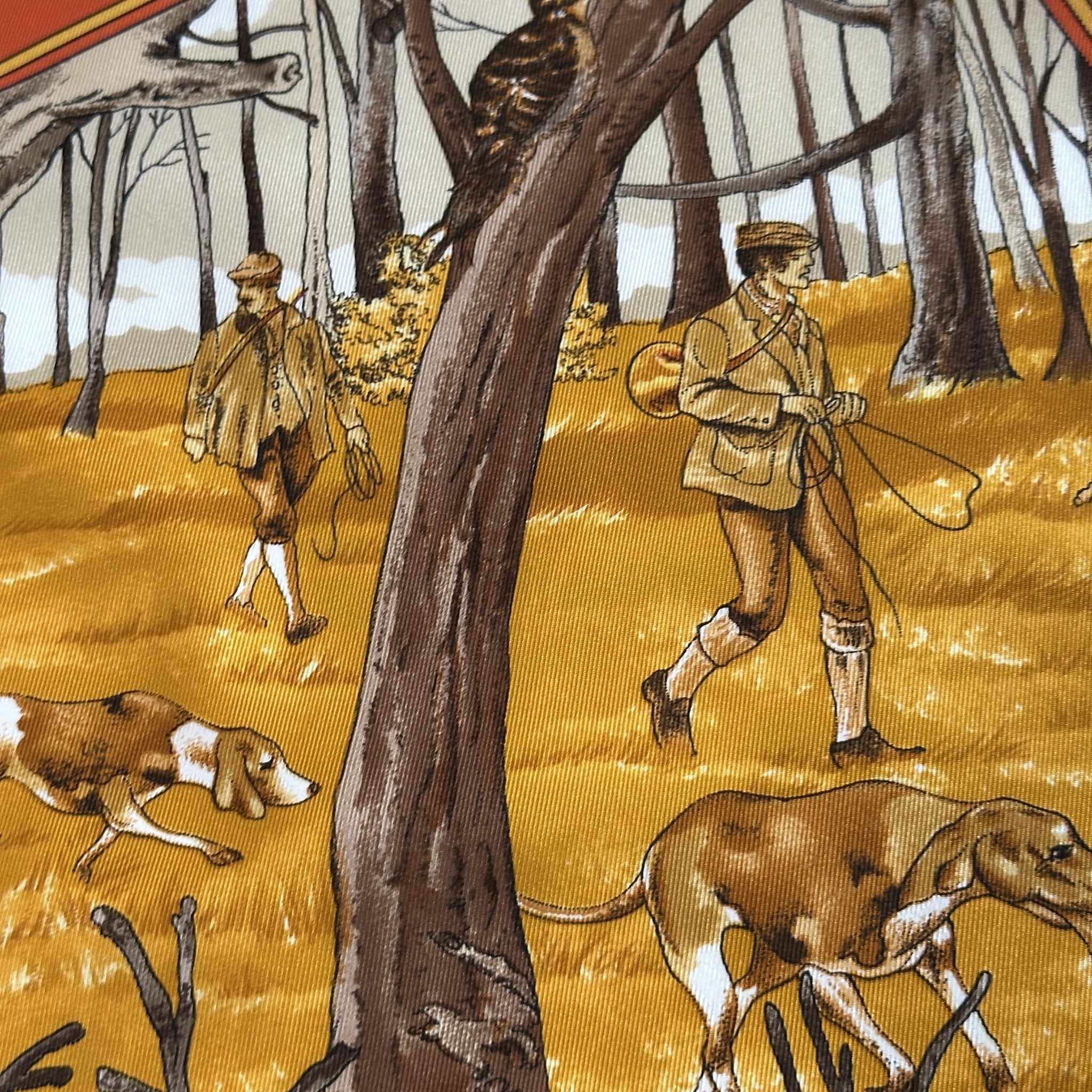 Hunting in the woods - HERMES SCARF 90 CM