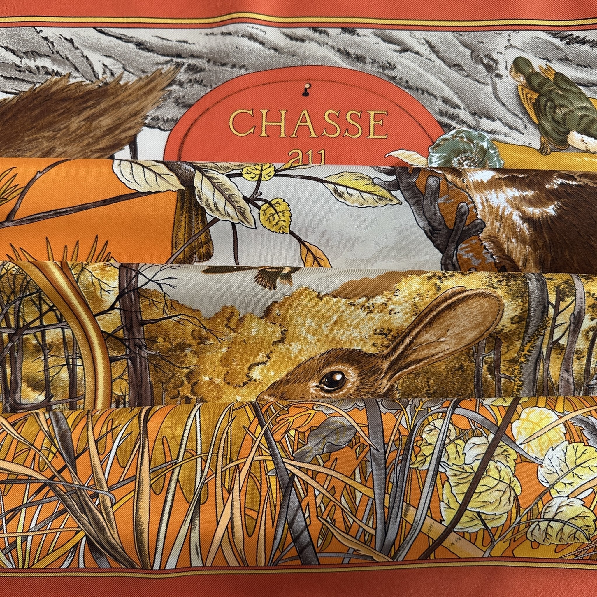 Hunting in the woods - HERMES SCARF 90 CM