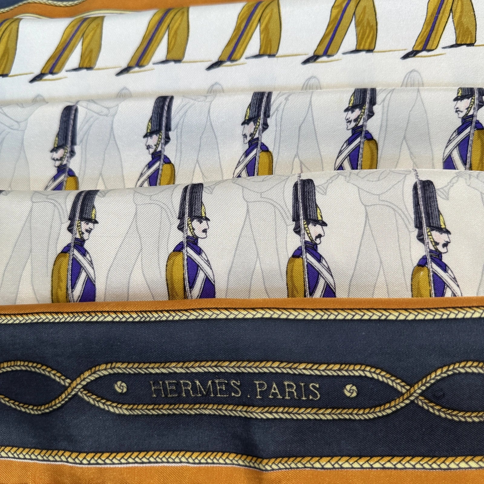 Hermès scarf 90 cm – La Parade – Françoise Héron (1966)