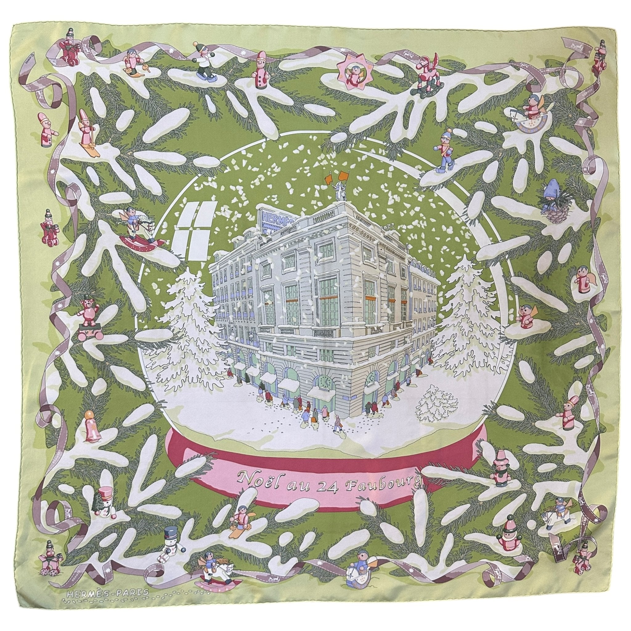noel au 24 faubourg foulard hermes vert amande
