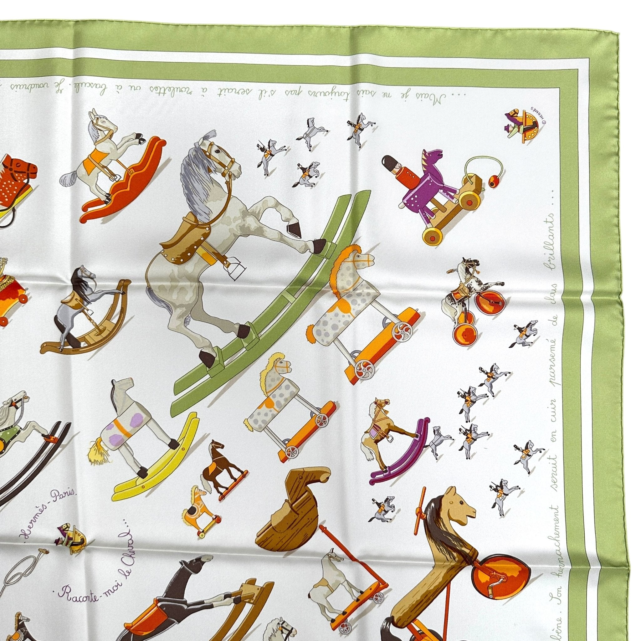 foulard hermes carre 90 cm raconte moi le cheval dessins de chevaux de bois