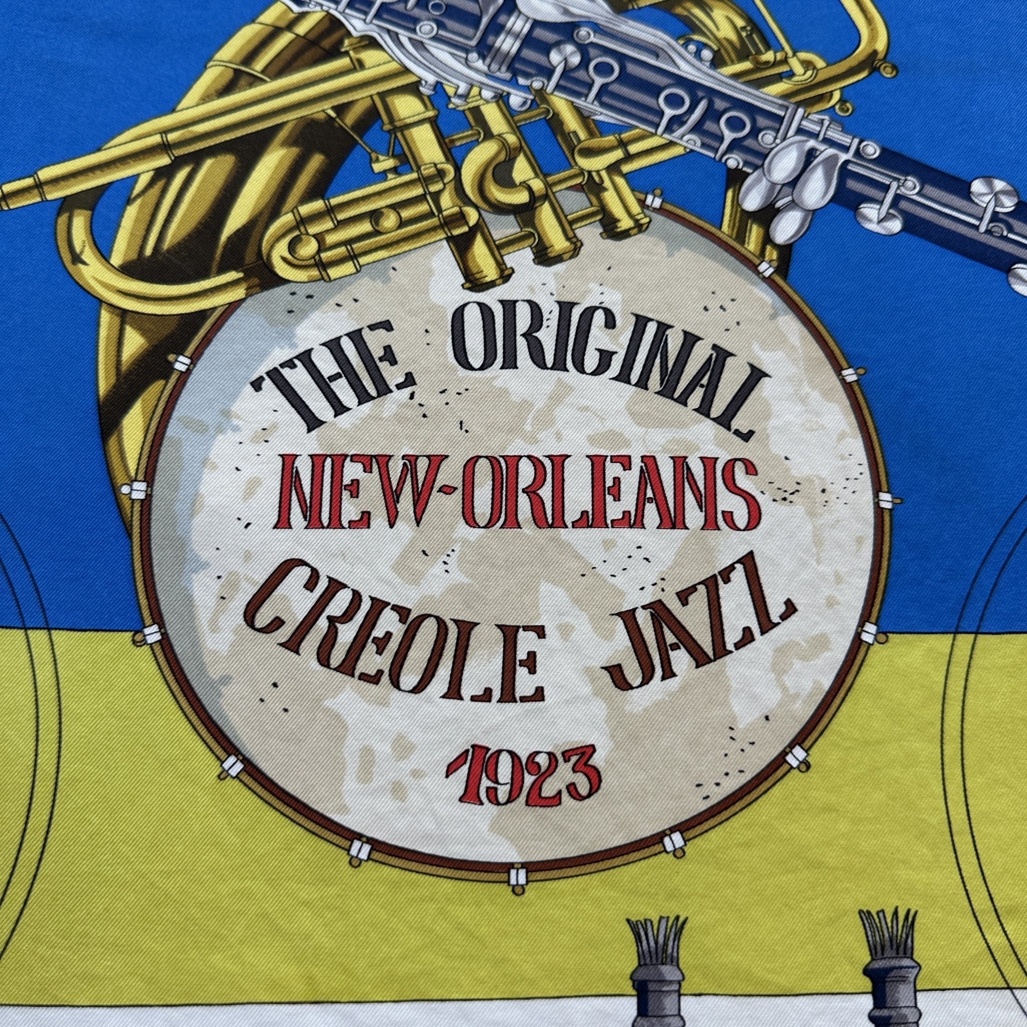 nom du foulard Carré Hermès New Orleans Creole Jazz – Vue d’ensemble