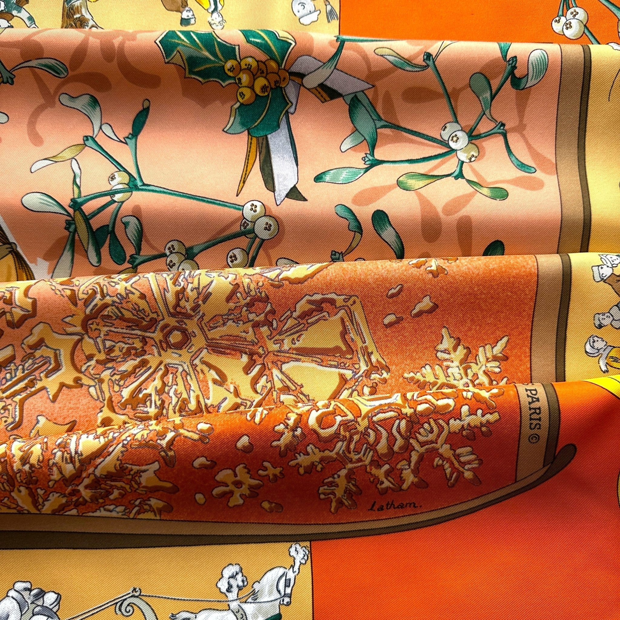 Logo copyright Hermès imprimé sur le motif