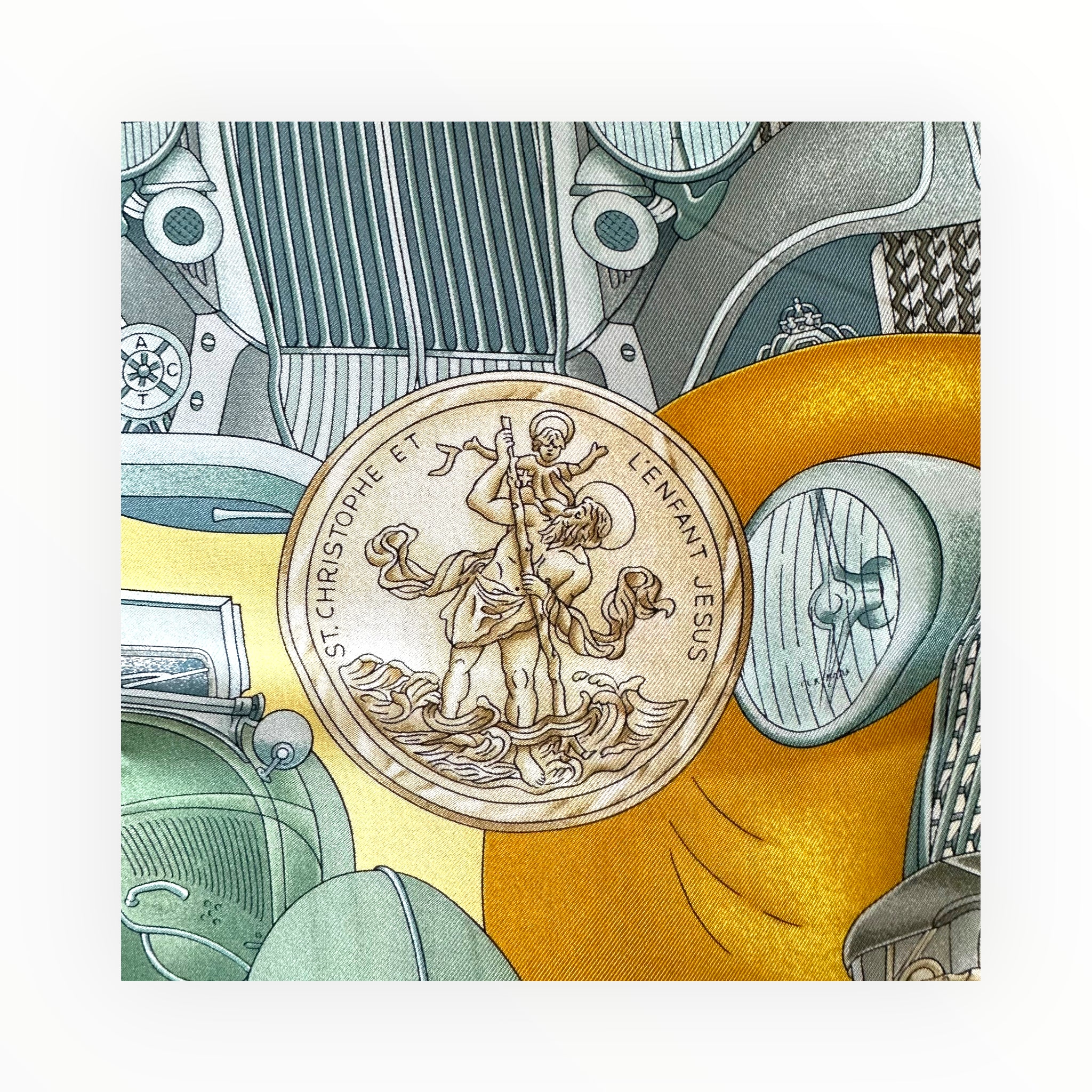 Automobile by Joachim Metz - Hermès 90 Carré Scarf