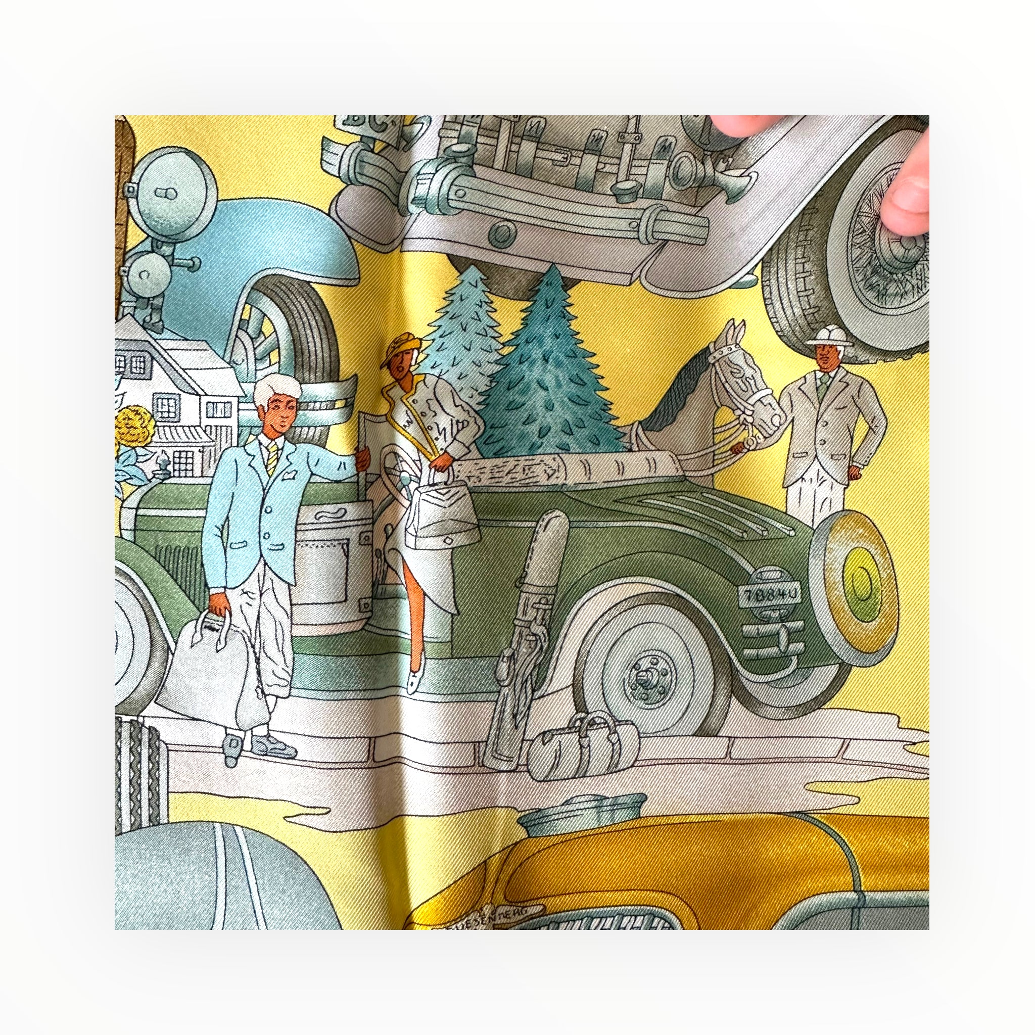 Automobile by Joachim Metz - Hermès 90 Carré Scarf